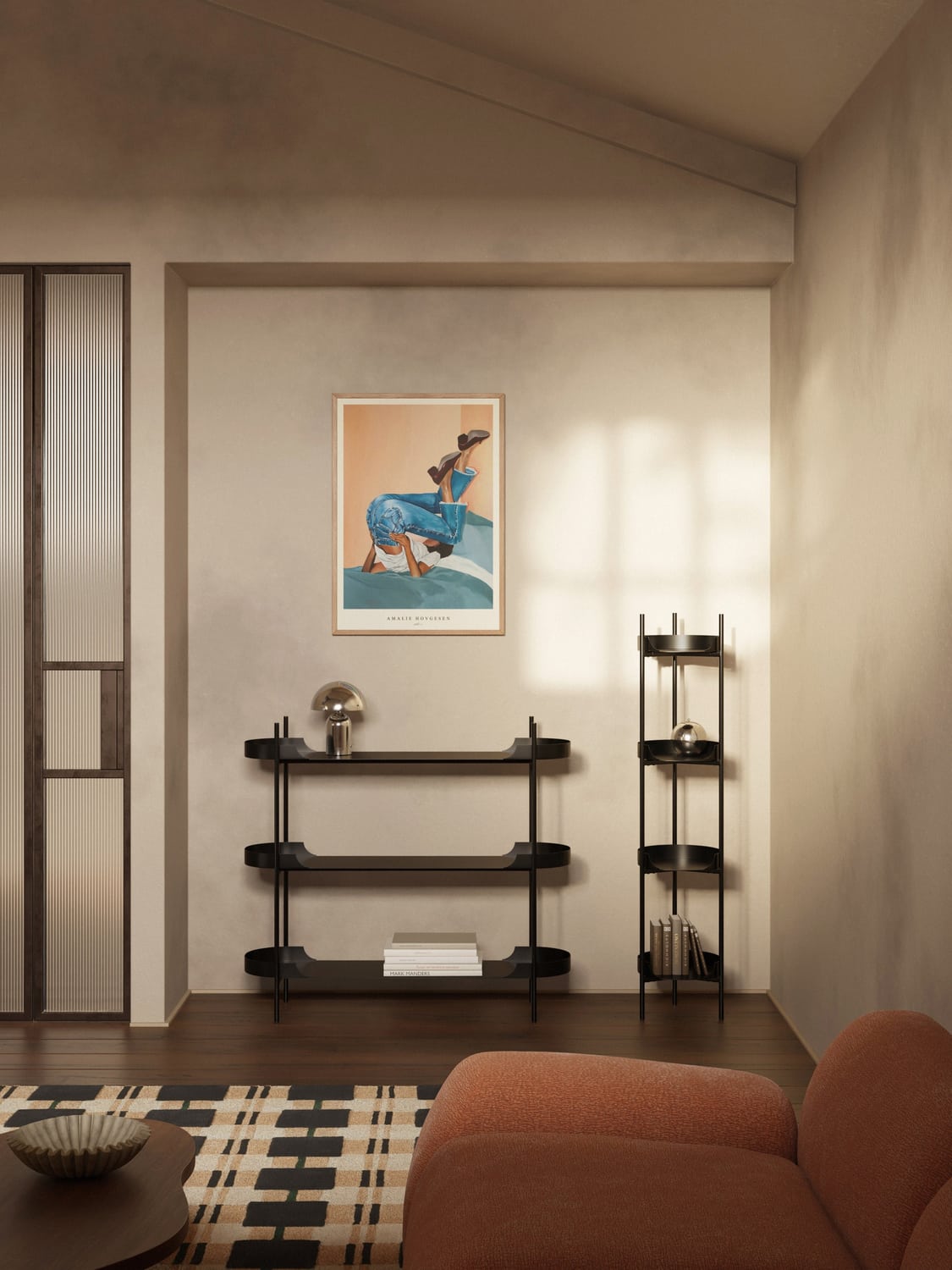 Taru Metal-Shelving Unit — Lavender