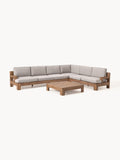 Joshua Modular Garden Lounge Set in Acacia, set of 4 — Warm Grey