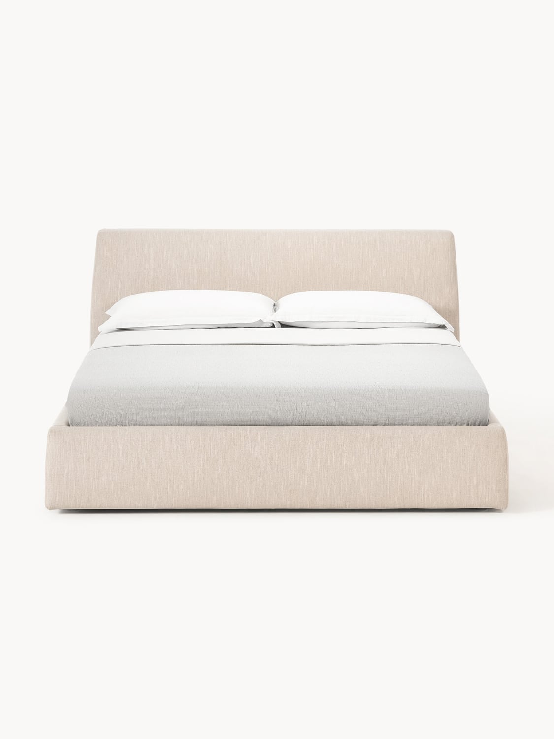 Cloud Upholstered Bed — Light Grey