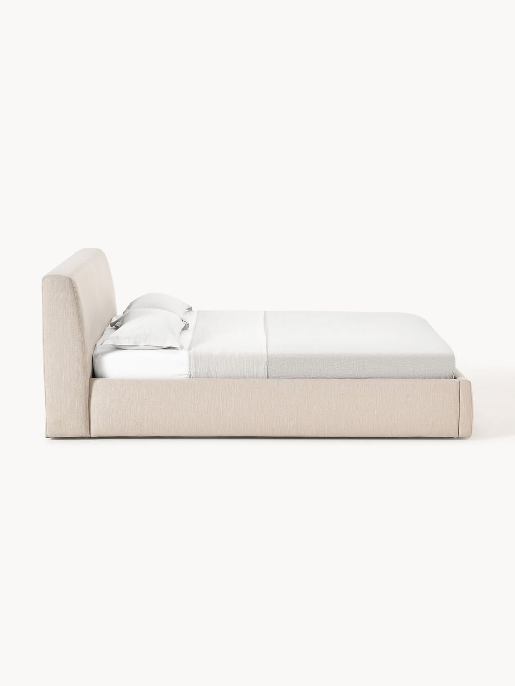 Cloud Upholstered Bed — Light Grey