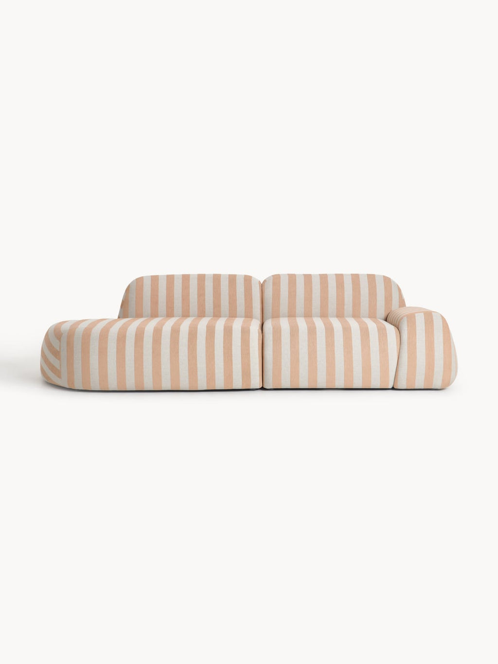 Wolke Modular Striped Sofa (3-seater) — Beige
