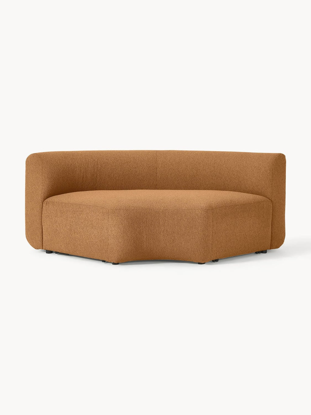 Sofia Round Bouclé Corner Module — Caramel