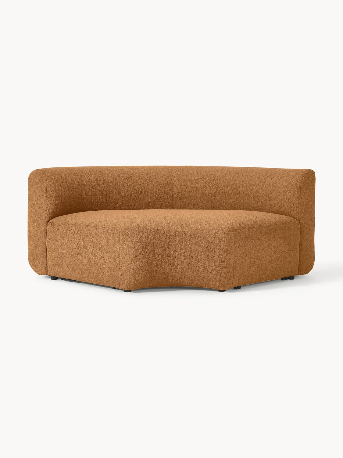Sofia Round Bouclé Corner Module — Caramel
