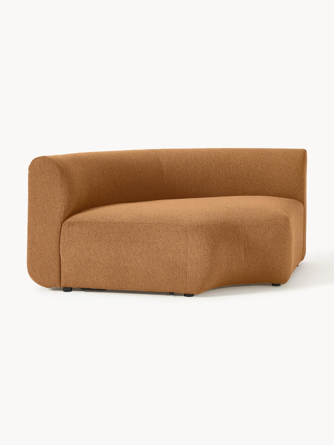 Sofia Round Bouclé Corner Module — Caramel