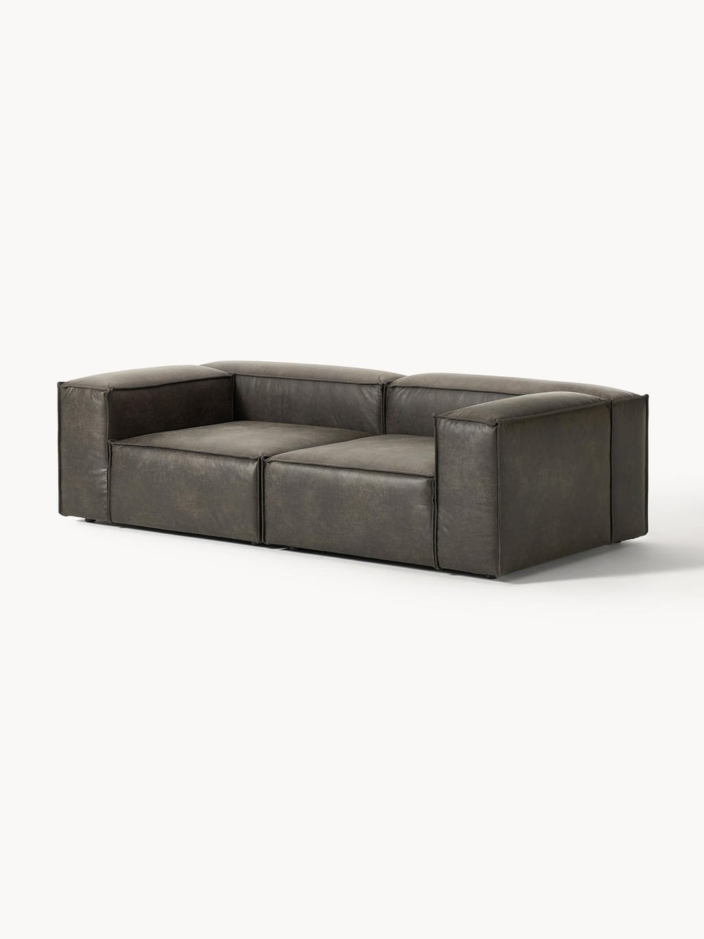 Lennon Modular Sofa (3-seater) in Leather — Anthracite