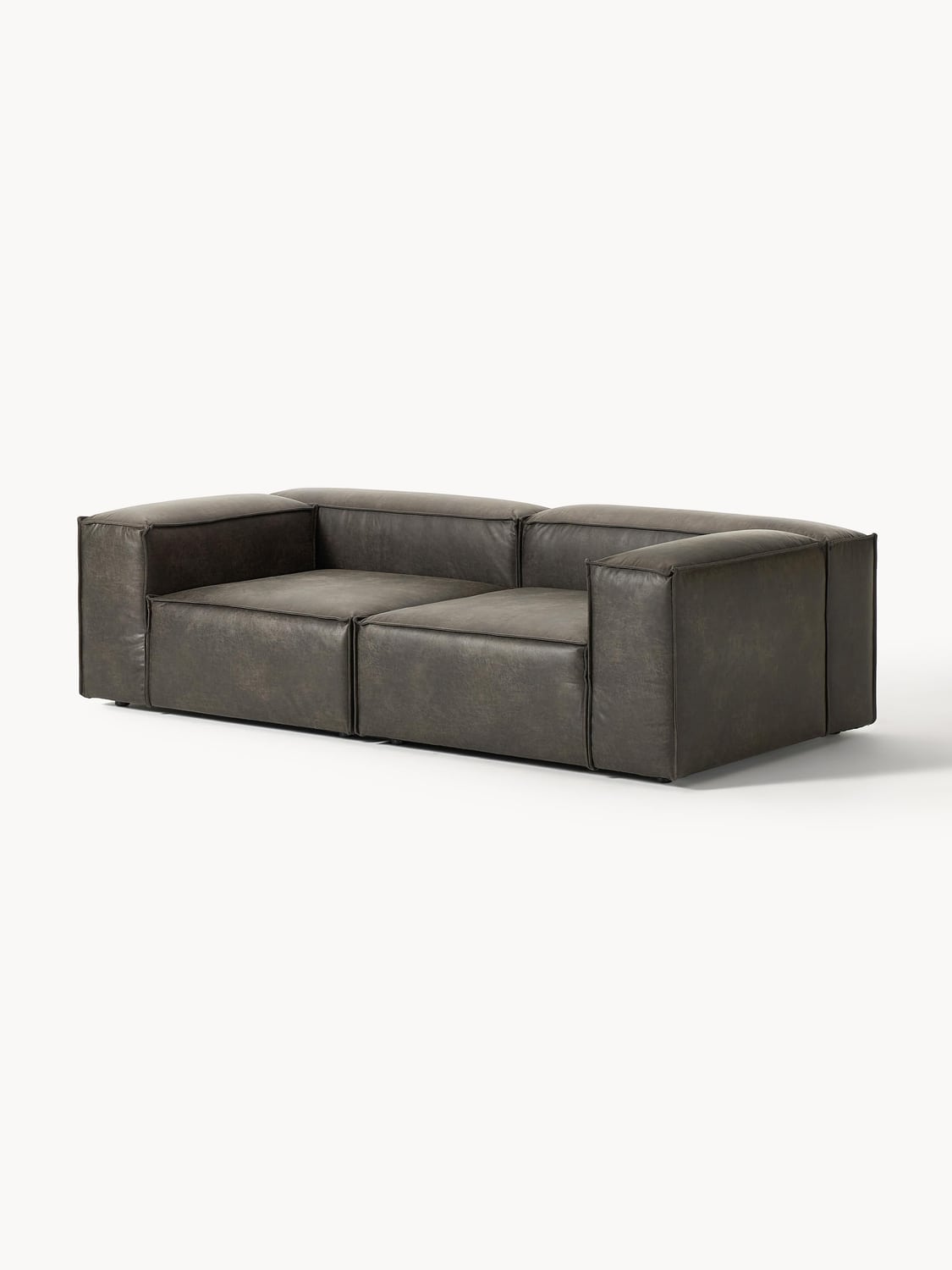 Lennon Modular Sofa (3-seater) in Leather — Anthracite