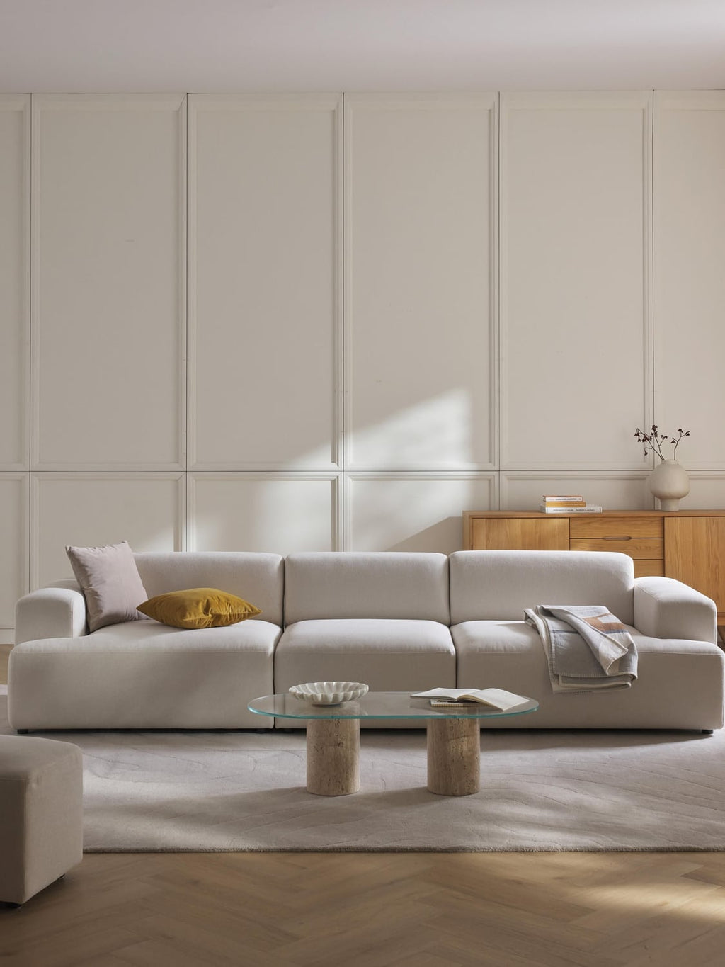 Melva Sofa (4-seater) — Off-White