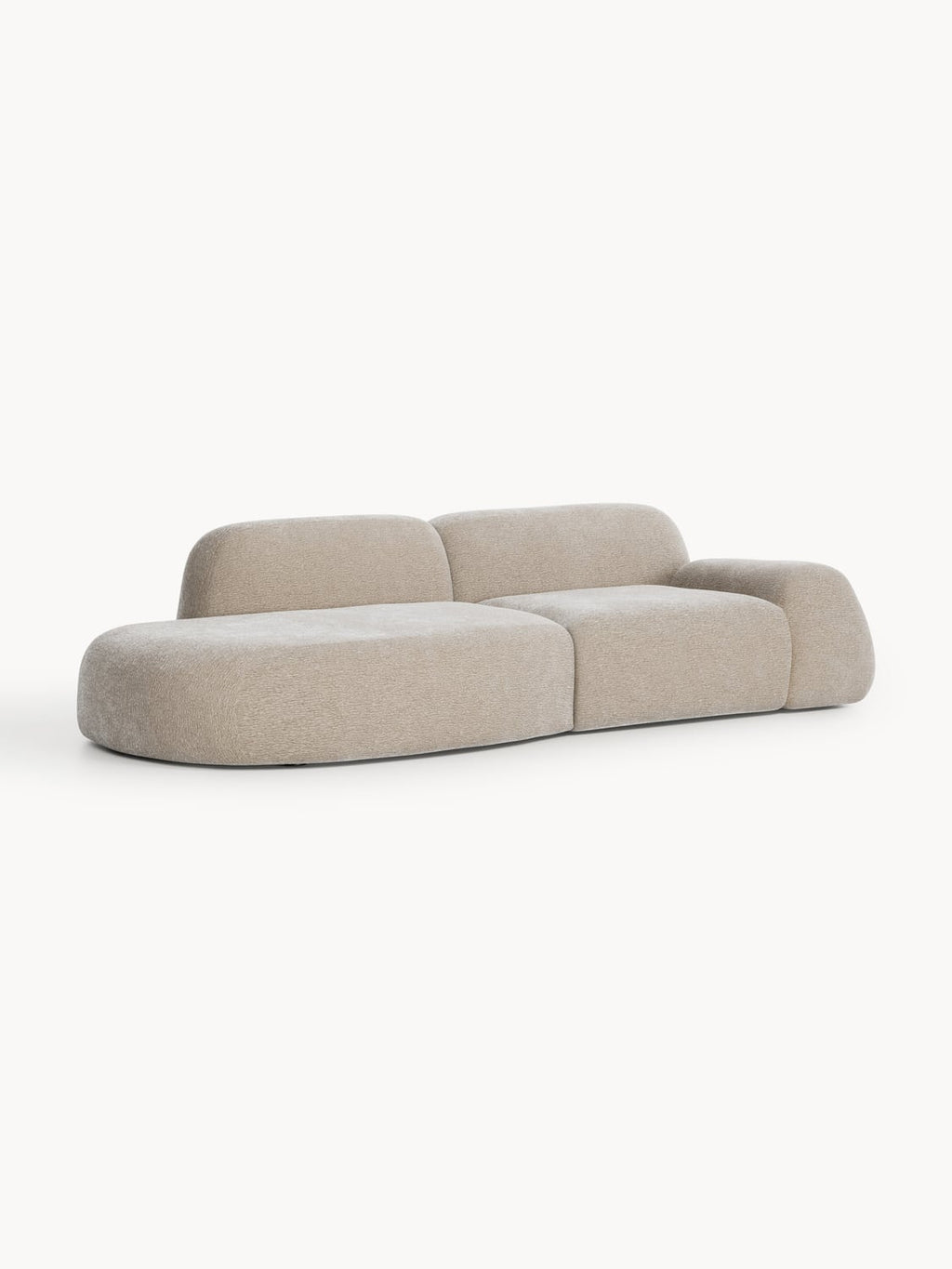 Wolke Modular Sofa (3-seater) with Chaise Longue — Oatmeal