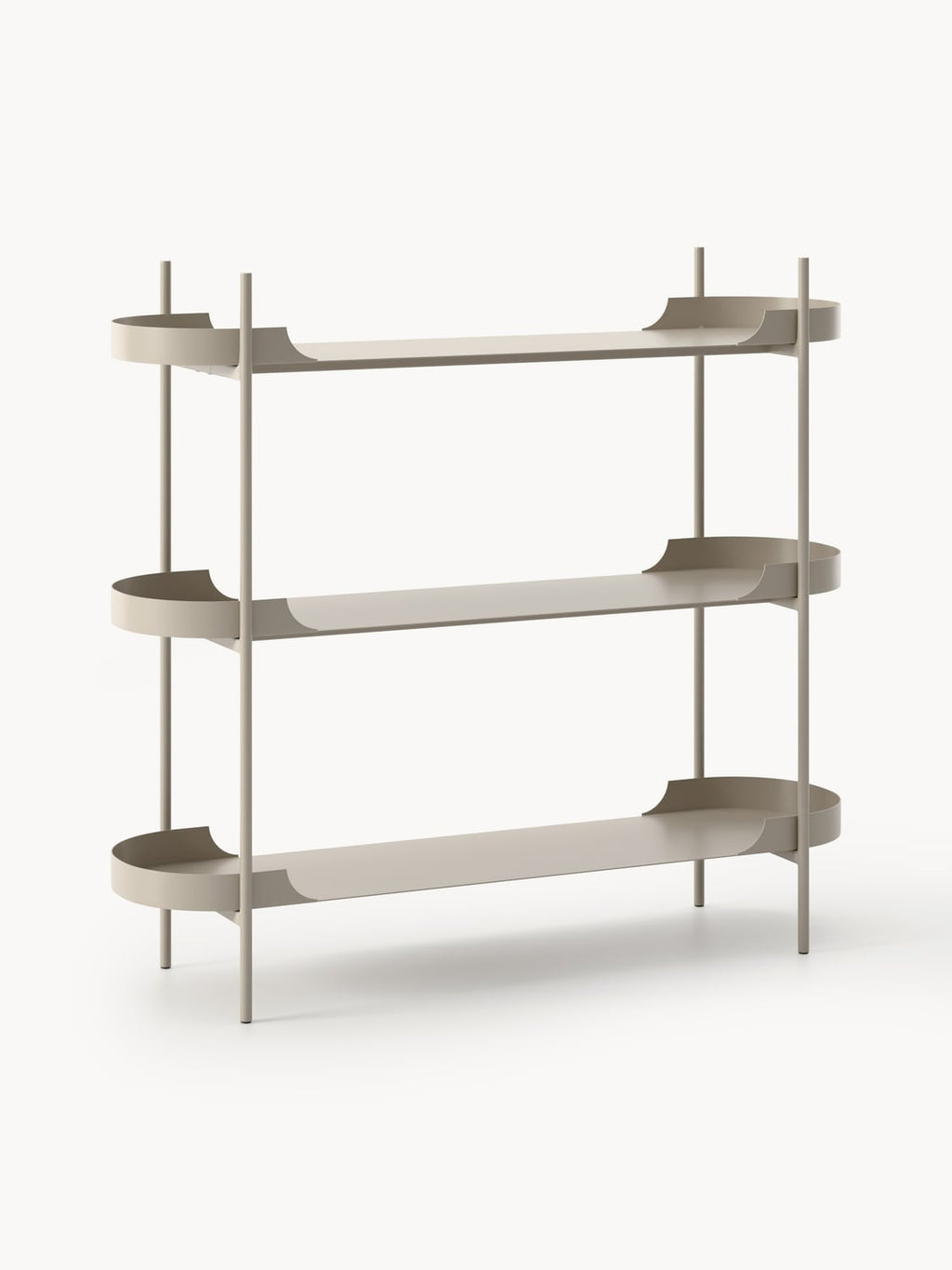 Taru Metal-Shelving Unit — Light Grey