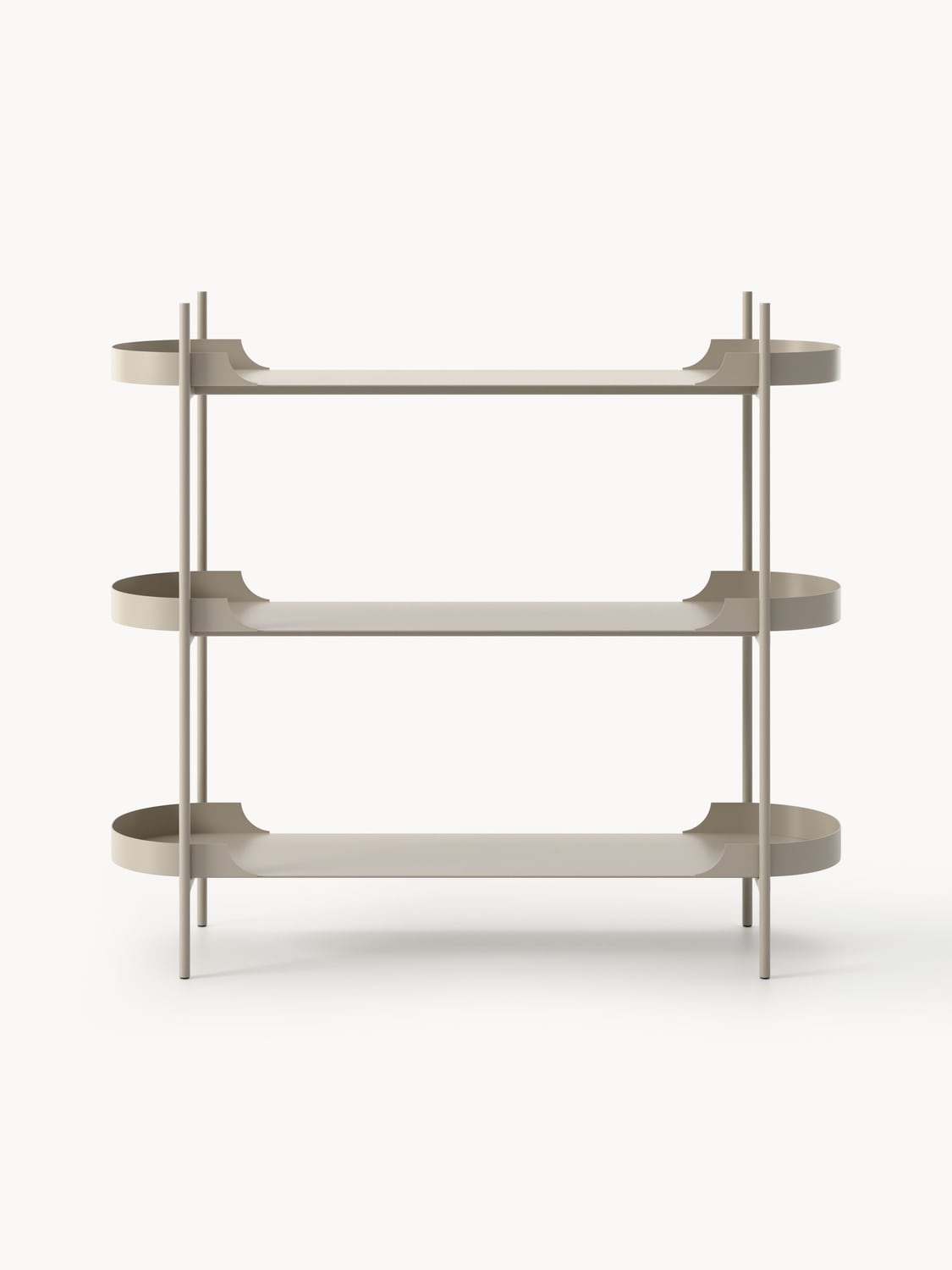 Taru Metal-Shelving Unit — Light Grey