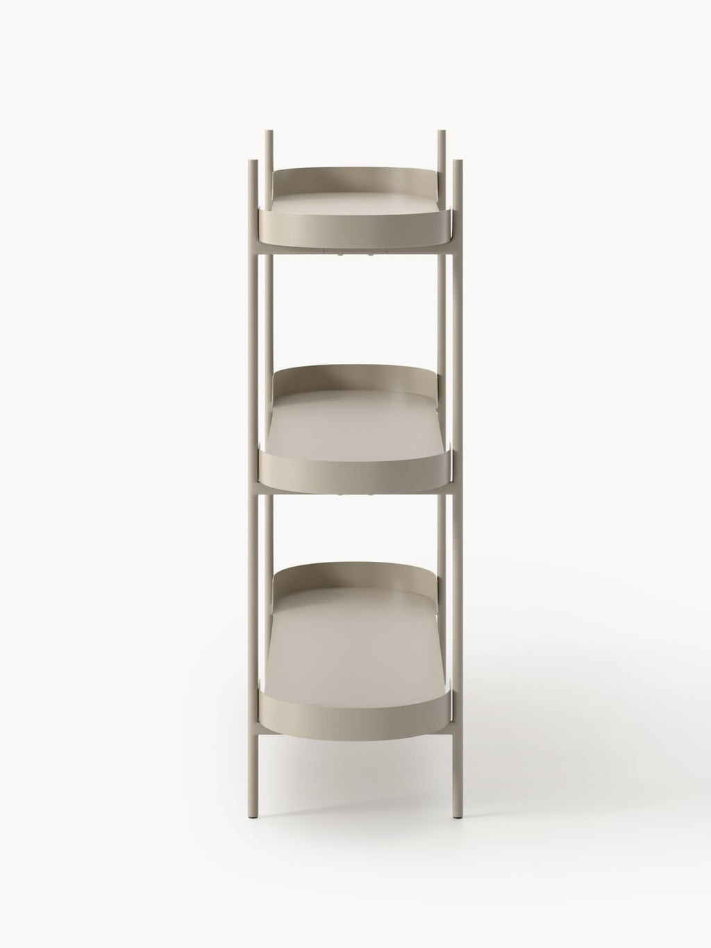 Taru Metal-Shelving Unit — Light Grey