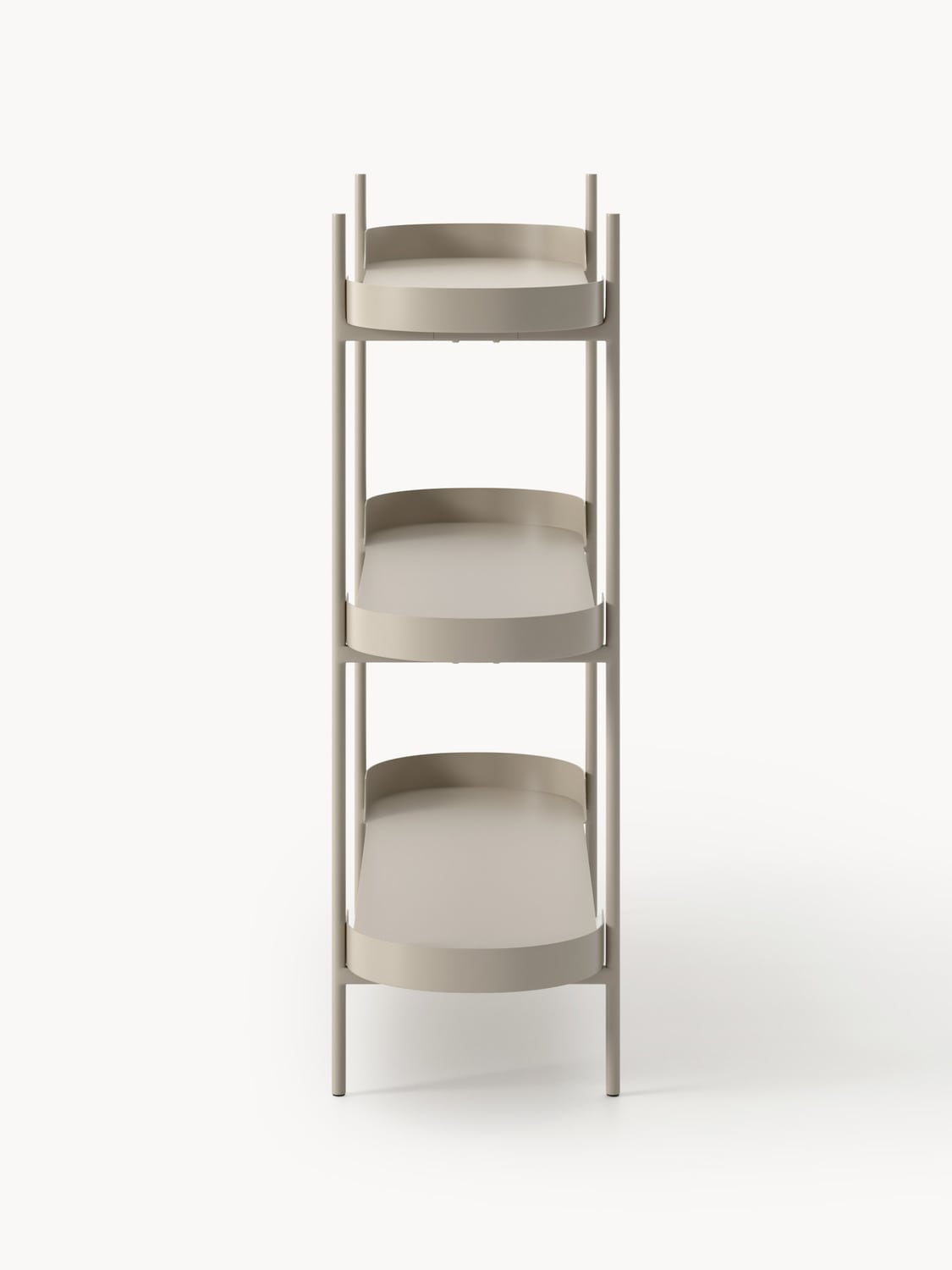 Taru Metal-Shelving Unit — Light Grey