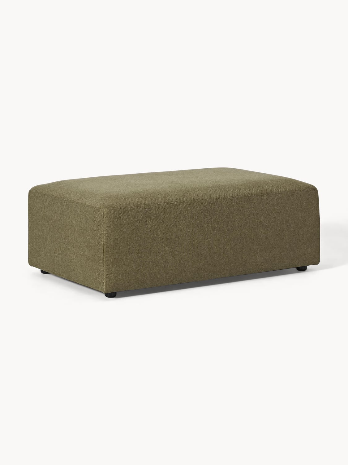 Melva XL Sofa Ottoman, B 116 x T 72 cm — Olive