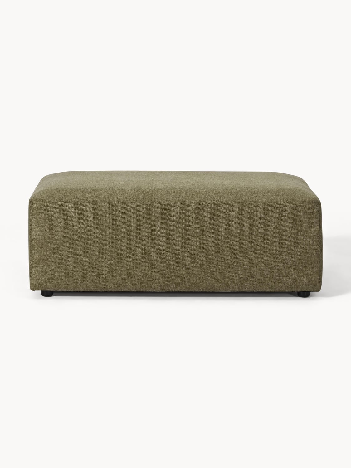 Melva XL Sofa Ottoman, B 116 x T 72 cm — Olive