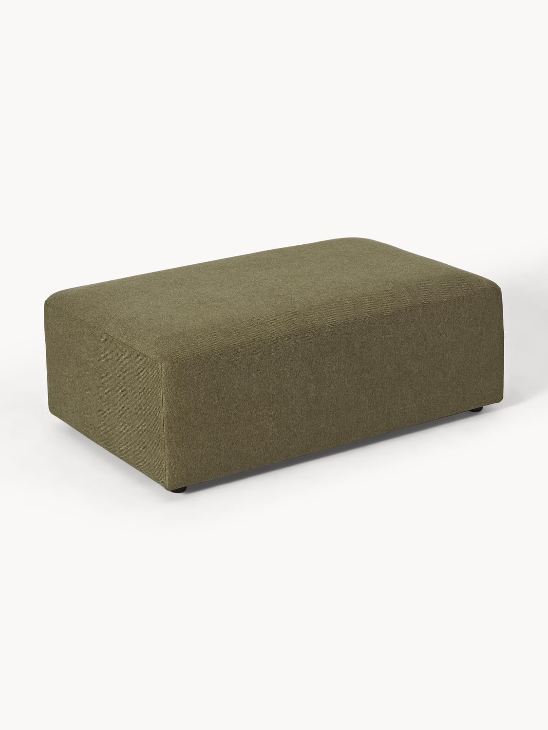 Melva XL Sofa Ottoman, B 116 x T 72 cm — Olive