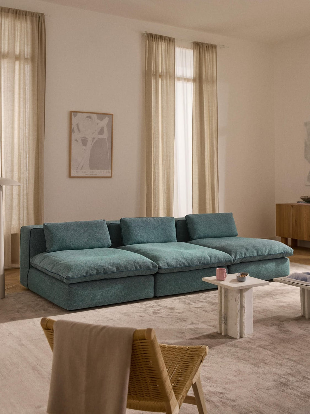 Felix Modular XL Sofa (3-seater) — Teal