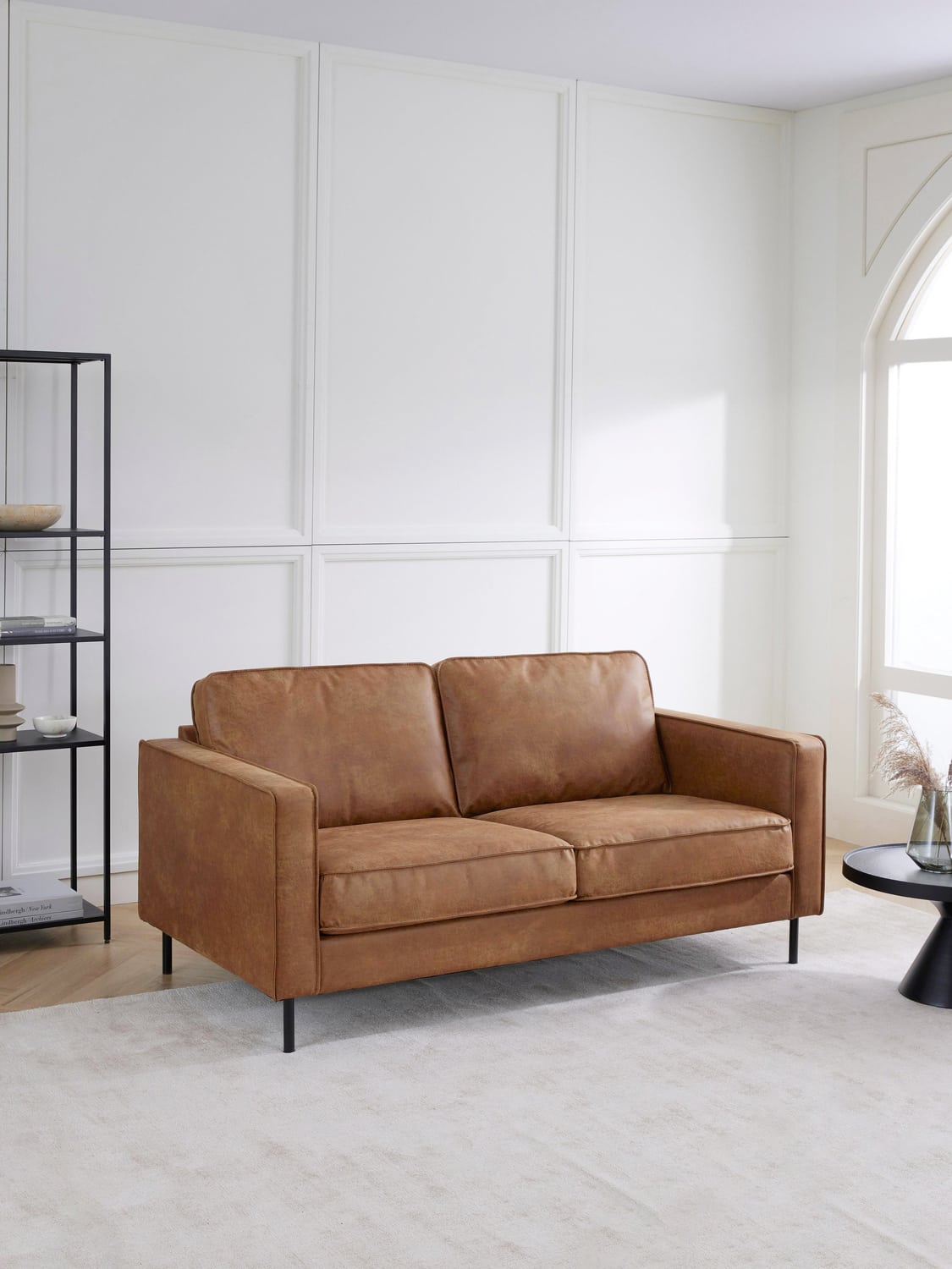 Hunter Leather-Sofa (2-seater) — Camel