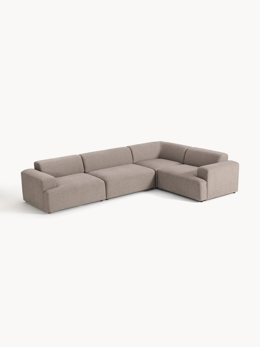 Melva Large Corner Sofa (4-seater) — Greige