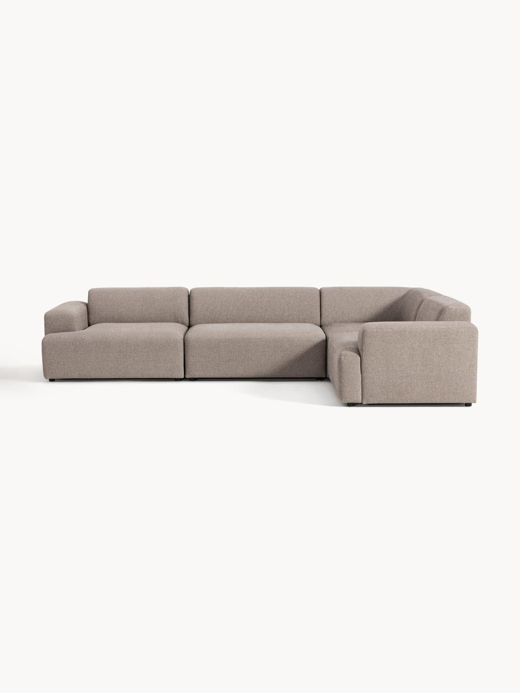 Melva Large Corner Sofa (4-seater) — Greige