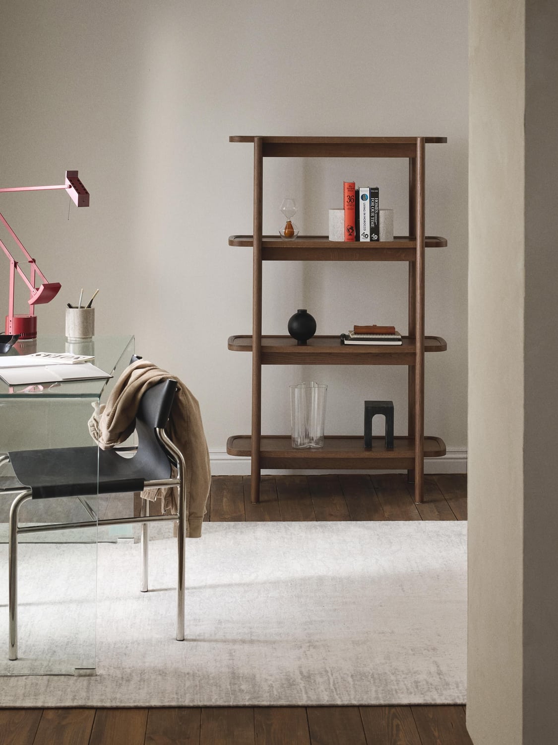 Libby Wooden Shelving Unit — Mushroom