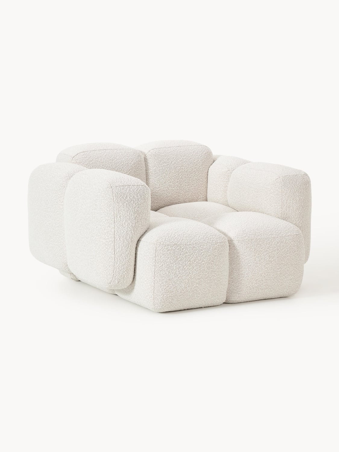 Tayla Lounge Chair in Bouclé — Off-White