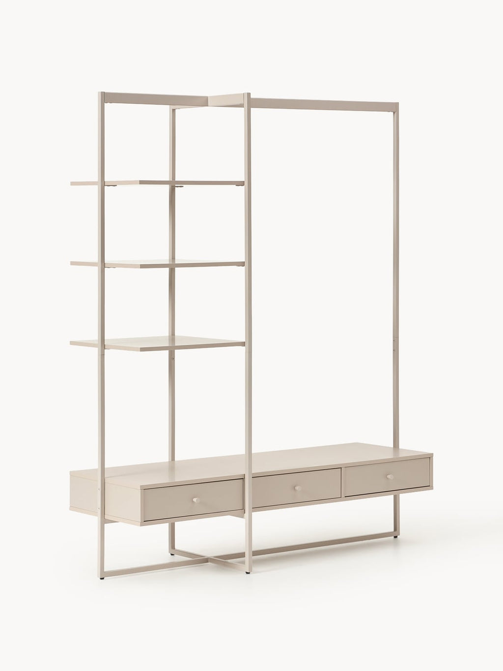 Pacey Open Wardrobe — Light Grey