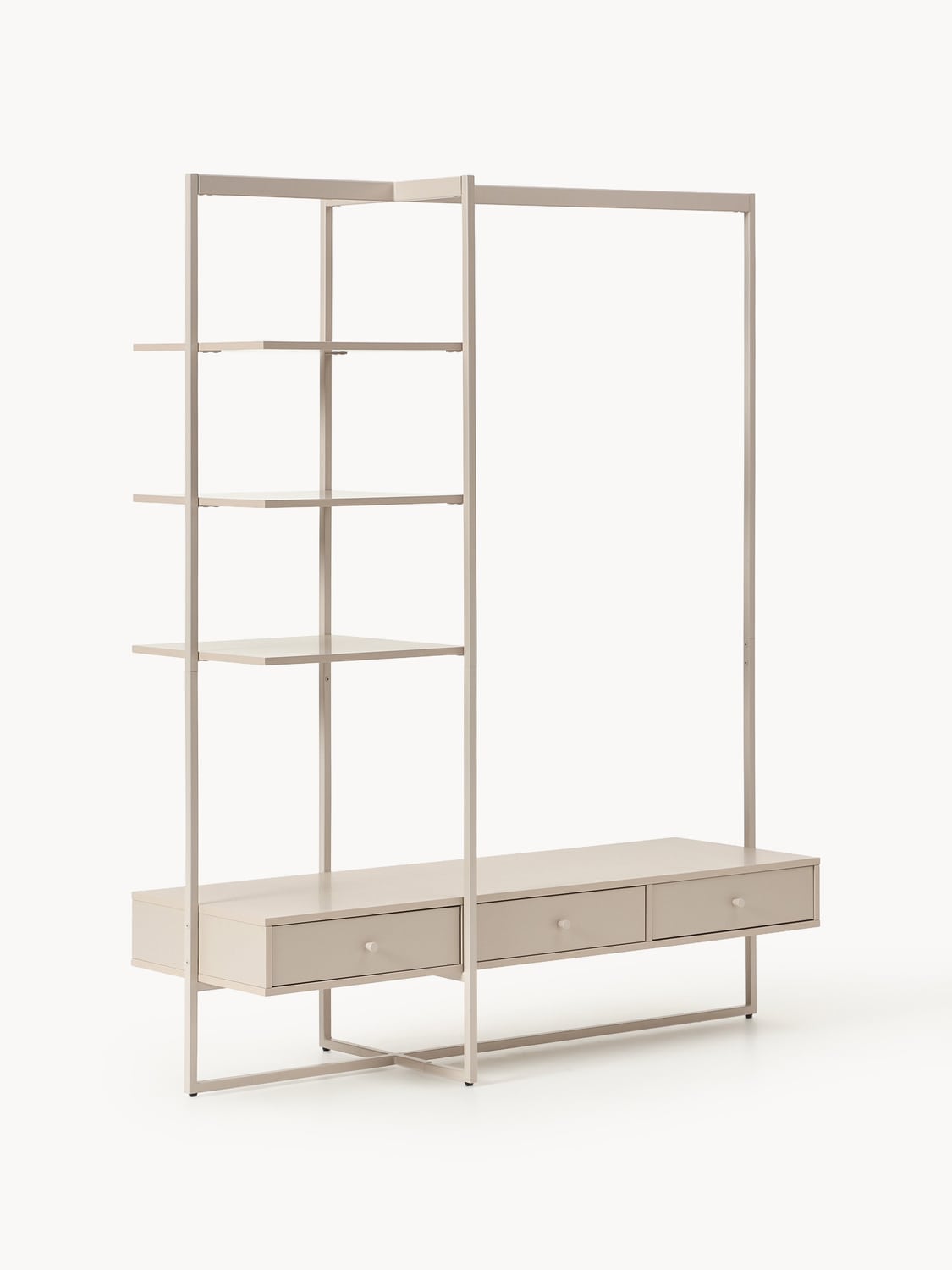 Pacey Open Wardrobe — Light Grey
