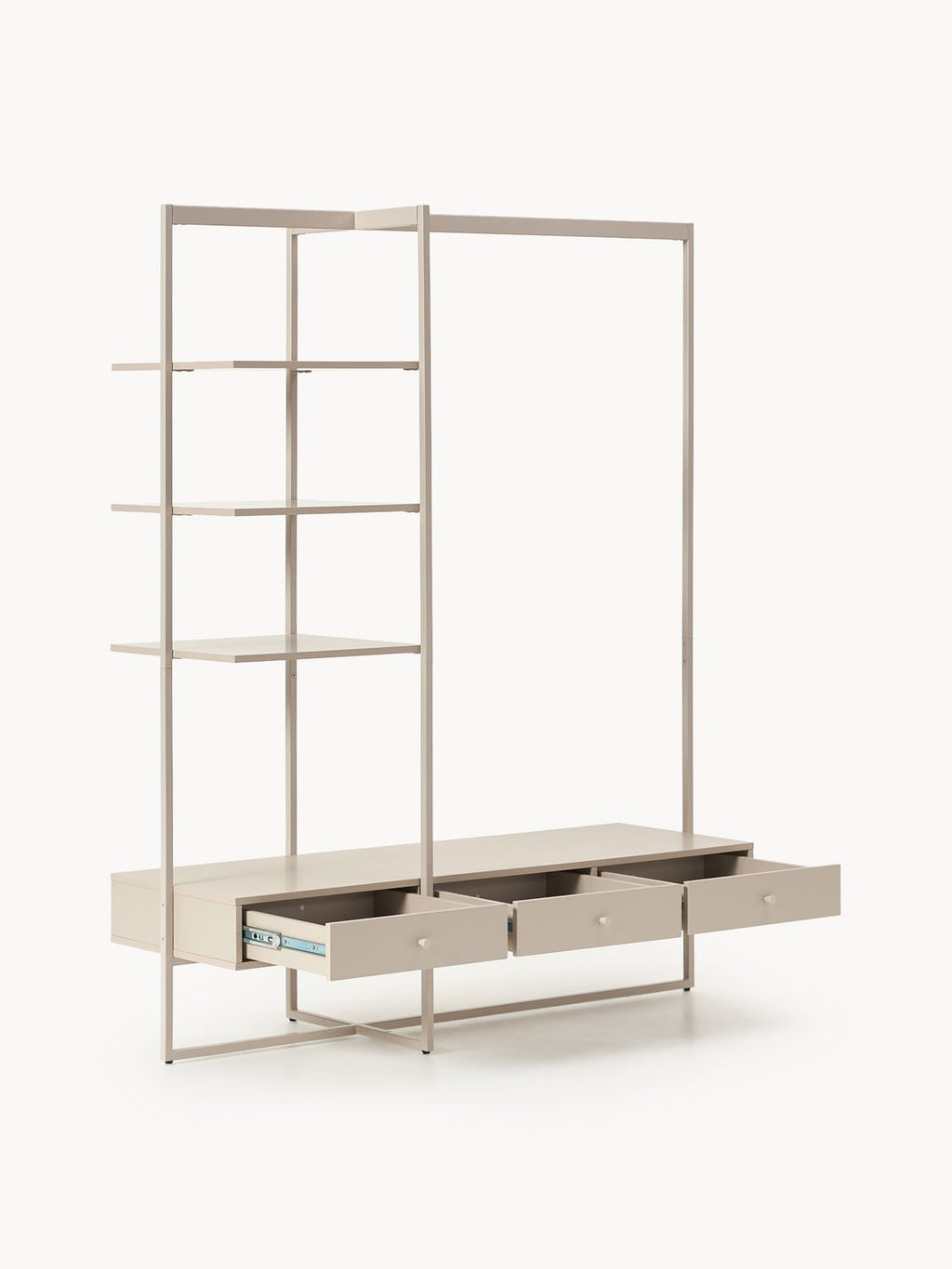 Pacey Open Wardrobe — Light Grey
