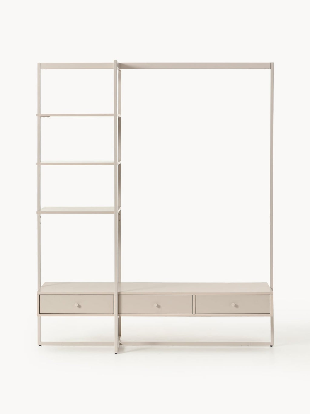 Pacey Open Wardrobe — Light Grey