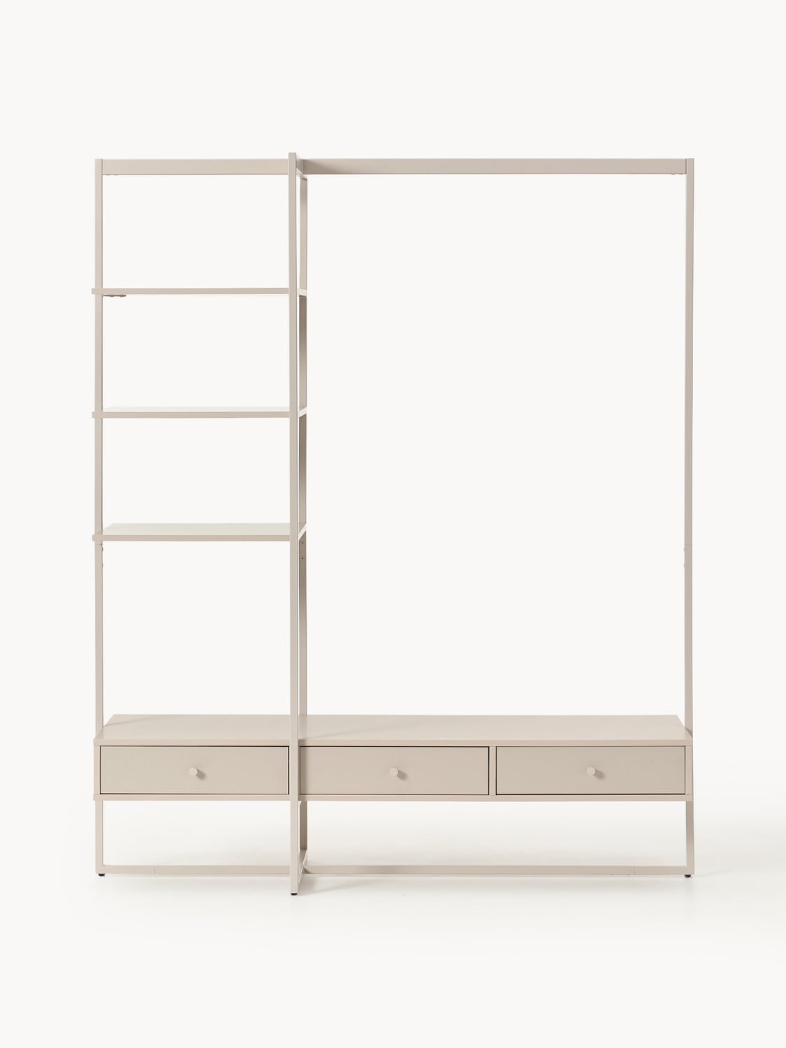 Pacey Open Wardrobe — Light Grey