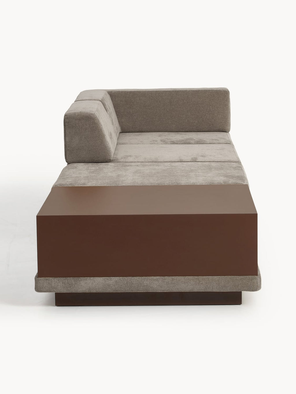 Colin Modular Sofa (4-seater) with Coffee Table & Ottoman — Taupe