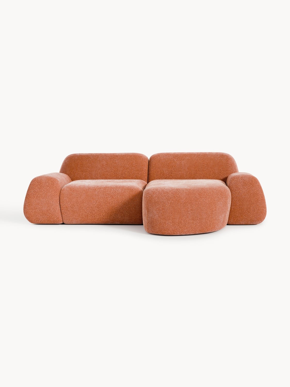 Wolke Modular Corner Sofa (3-seater) — Terracotta