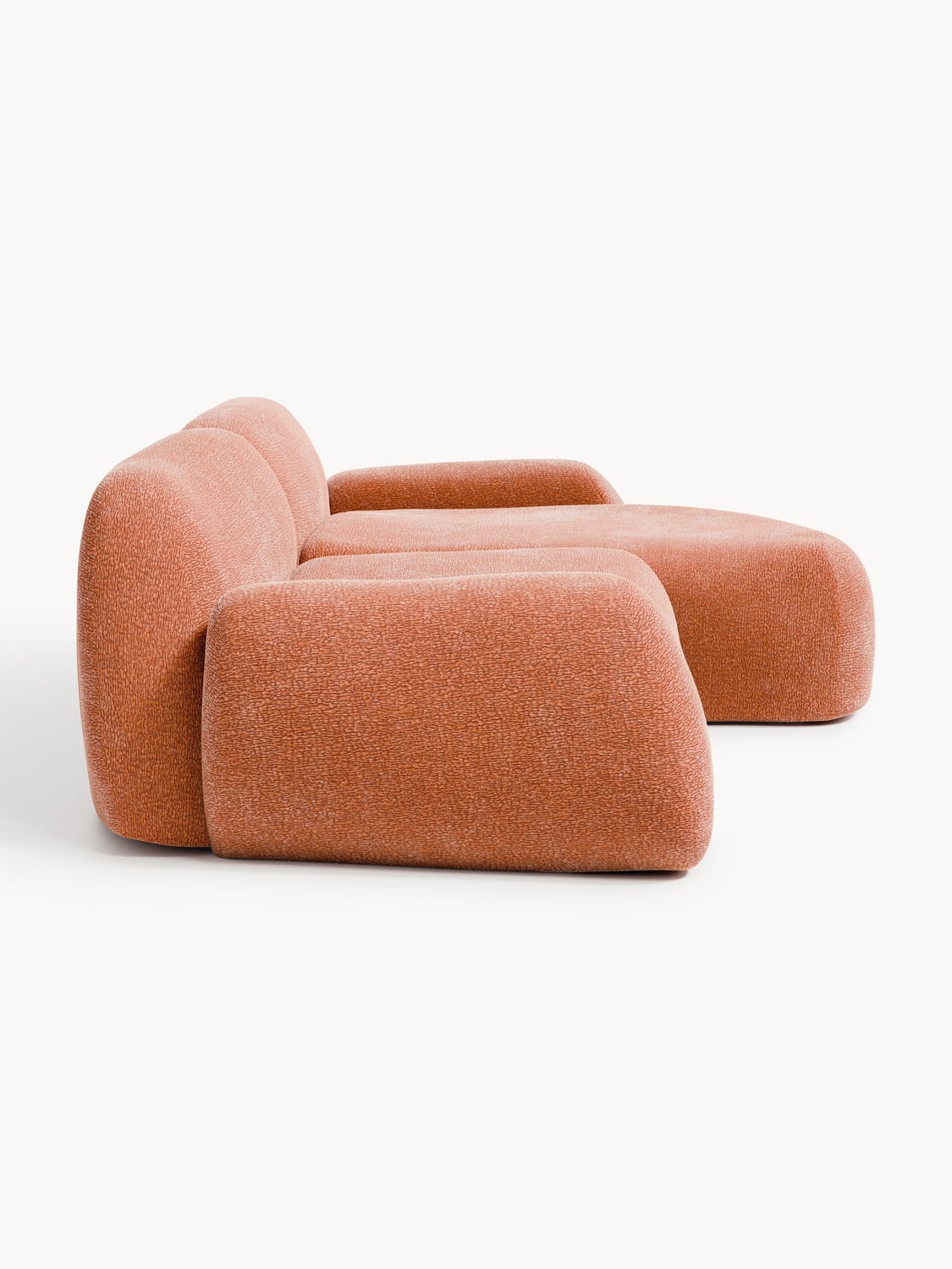 Wolke Modular Corner Sofa (3-seater) — Terracotta