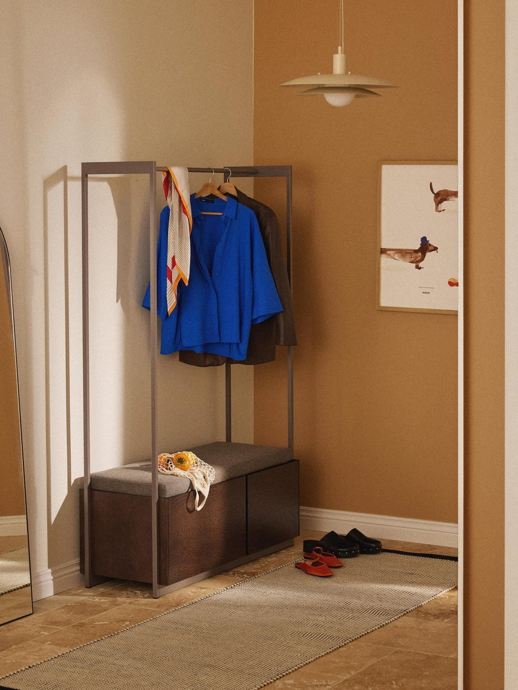 Larsen Wood-Coat Rack — Dark Grey