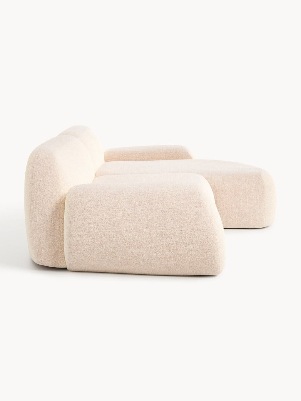 Wolke Modular Bouclé Corner Sofa (3-seater) — Blush