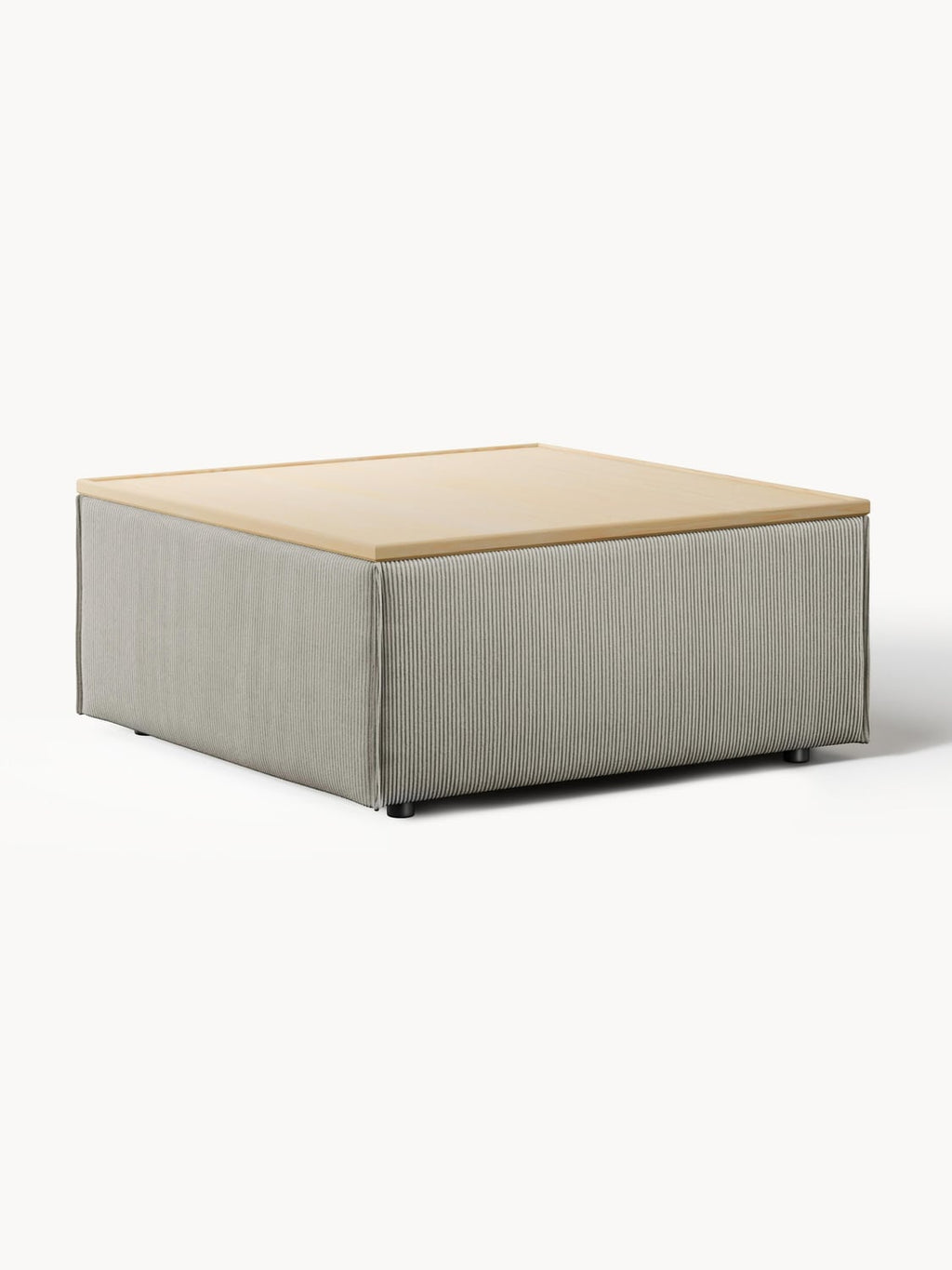 Lennon Sofa Ottoman in Corduroy with Storage — Sage