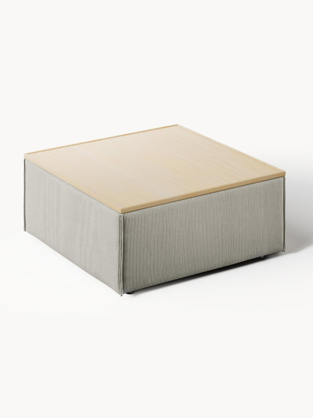 Lennon Sofa Ottoman in Corduroy with Storage — Sage
