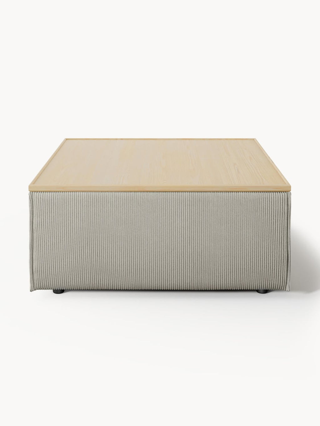 Lennon Sofa Ottoman in Corduroy with Storage — Sage