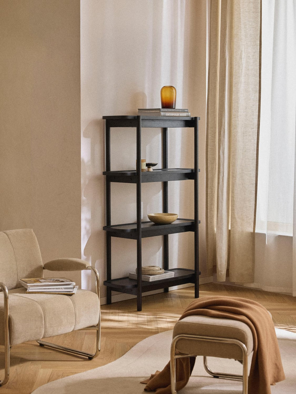 Libby Wooden Shelving Unit — Taupe