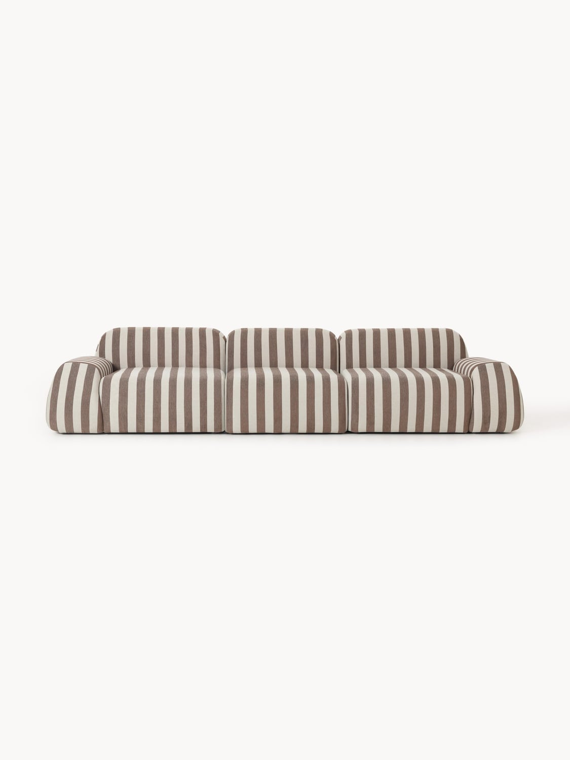 Wolke Modular Striped Sofa (4-seater) — Sage