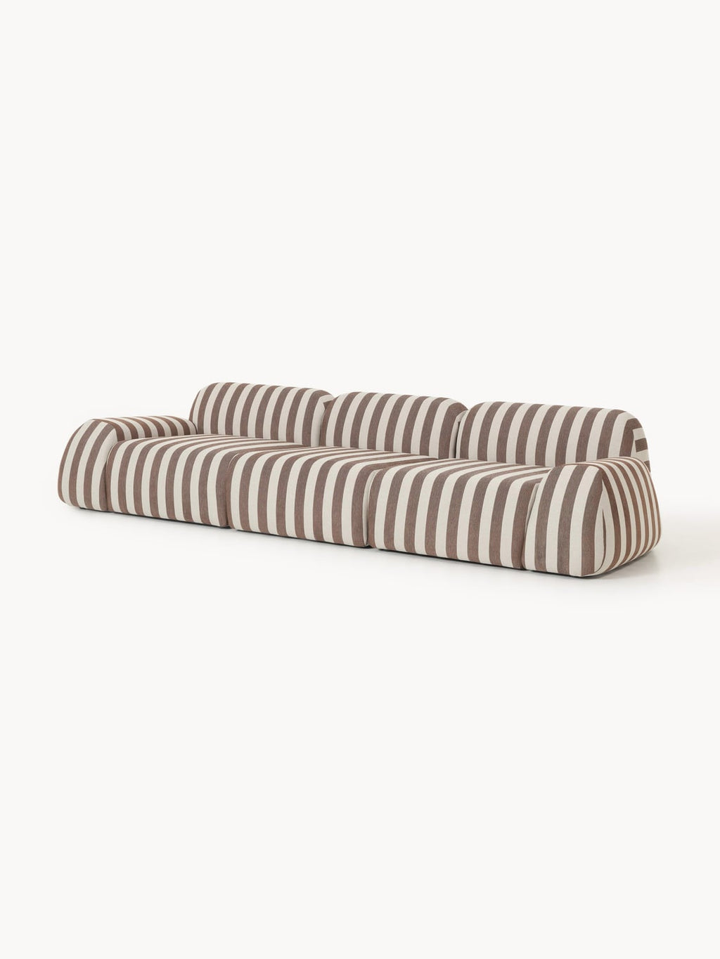 Wolke Modular Striped Sofa (4-seater) — Sage