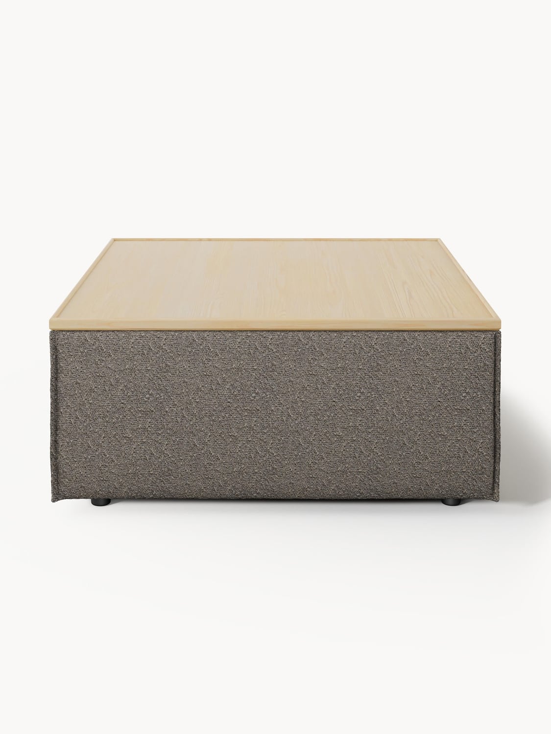 Lennon Sofa Ottoman in Bouclé with Storage — Taupe