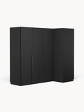 Leon Modular Corner Wardrobe, 215 cm Width, in various sizes — Charcoal