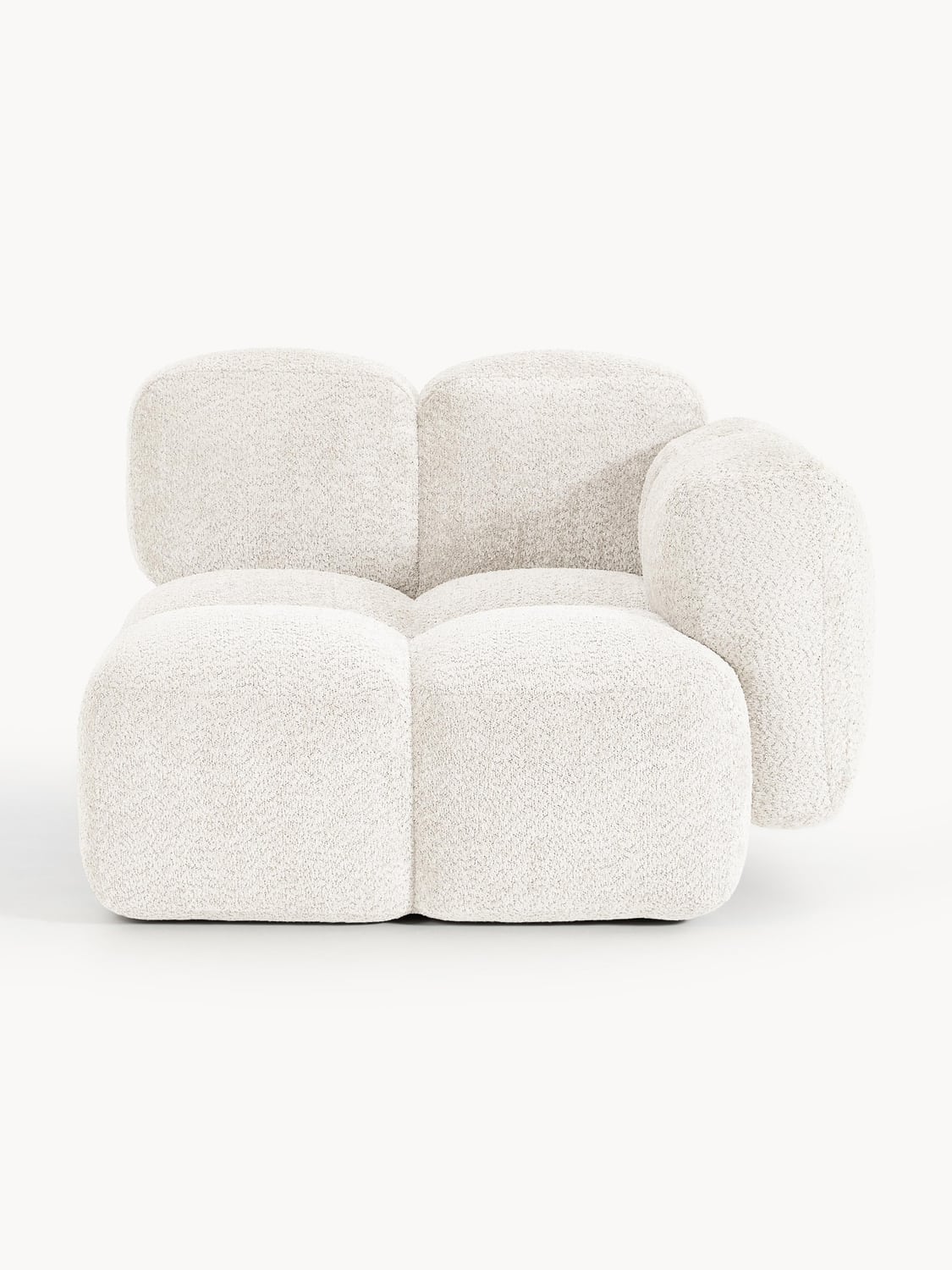 Tayla Corner Module in Teddy Bouclé — Off-White