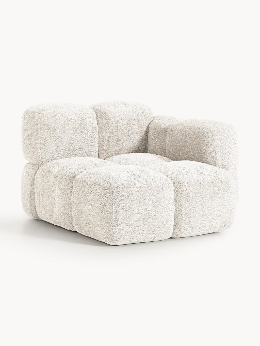 Tayla Corner Module in Teddy Bouclé — Off-White