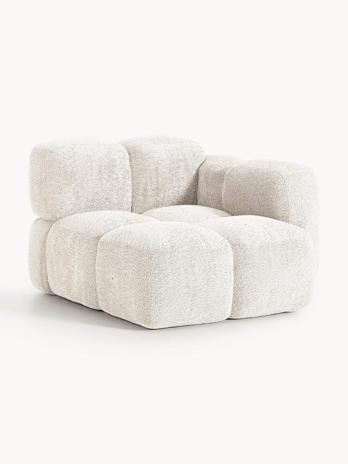 Tayla Corner Module in Teddy Bouclé — Off-White