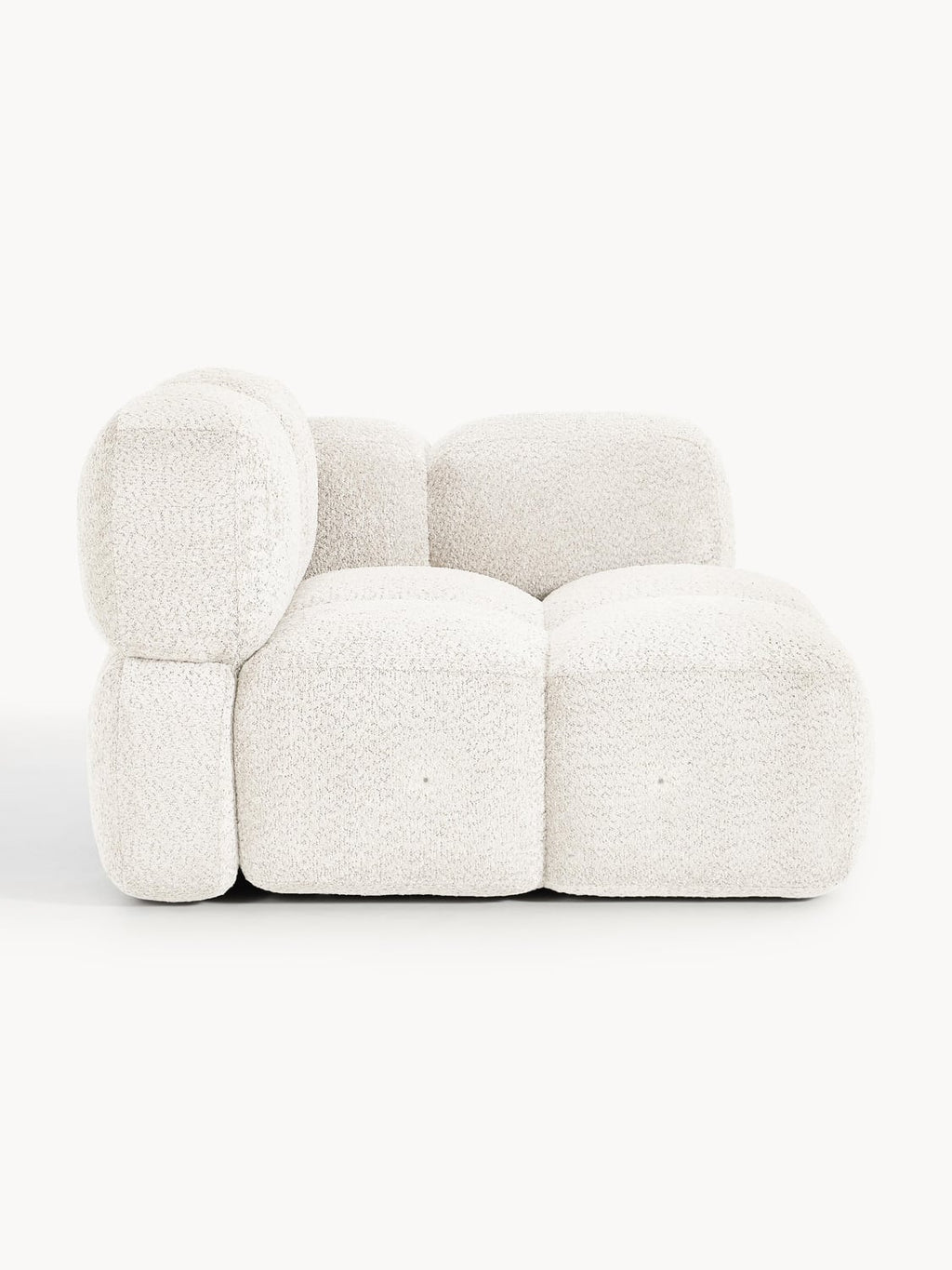 Tayla Corner Module in Teddy Bouclé — Off-White