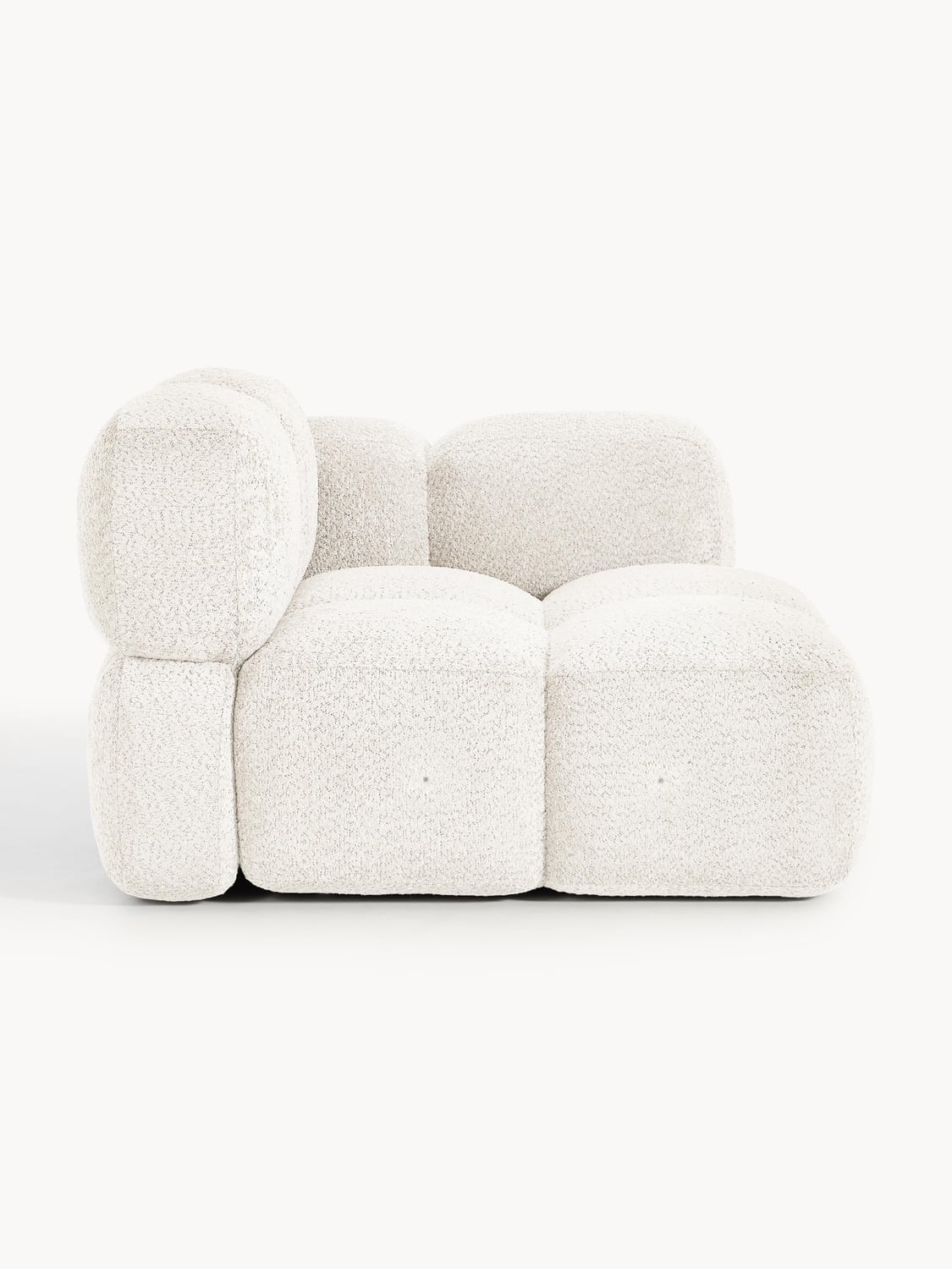 Tayla Corner Module in Teddy Bouclé — Off-White
