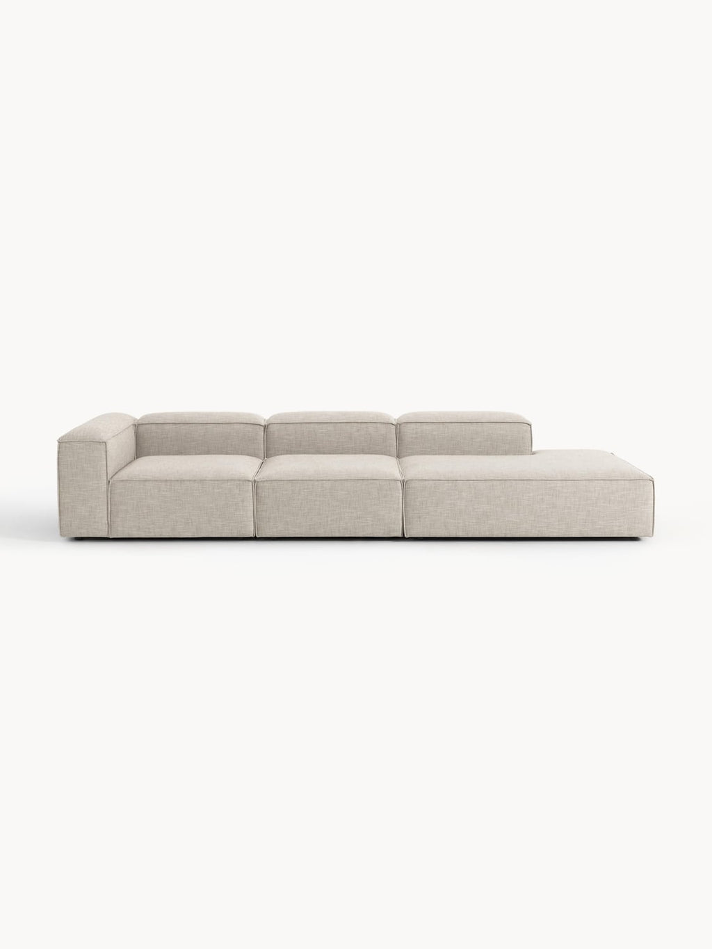 Lennon Modular XL Ottoman in Linen Blend — Oatmeal