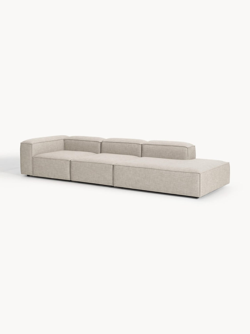 Lennon Modular XL Ottoman in Linen Blend — Oatmeal